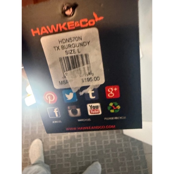 Hawke & Co Mens HDN570N TX Burgundy Down Jacket Pro Series Lightweight L - Picture 4 of 7